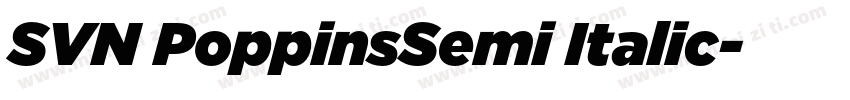 SVN PoppinsSemi Italic字体转换